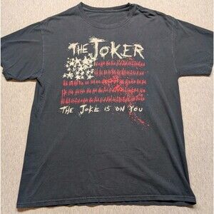 Grunge Joker American Flag Haha Men TShirt Size M Tiny Little Holes See Pics